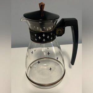 Vintage Silex Glass Coffee Carafe 
Mid-Century Atomic Design
